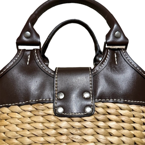 Vintage Charlotte Russe Handbag Basket Style with Buckle - Picture 4 of 7